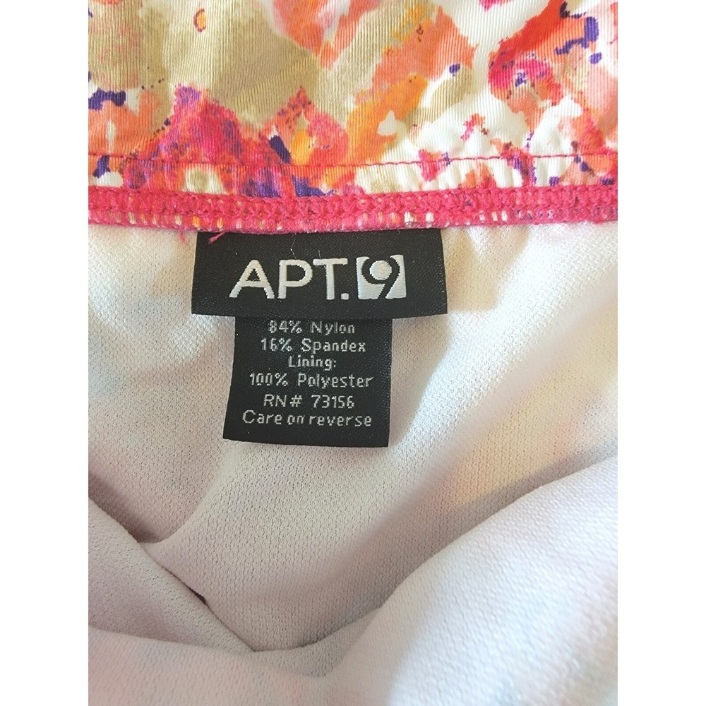 Apt 9 Women's Swimwear Bikini‎ Bottom Size Large Bandeau Pink Orange Wht NWT - Picture 4 of 4
